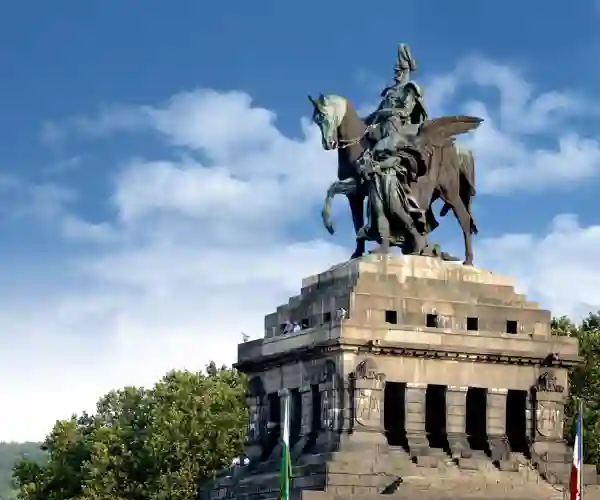 Keiser Wilhelm på Deutches Eck (Det tyske hjørnet) i Koblenz