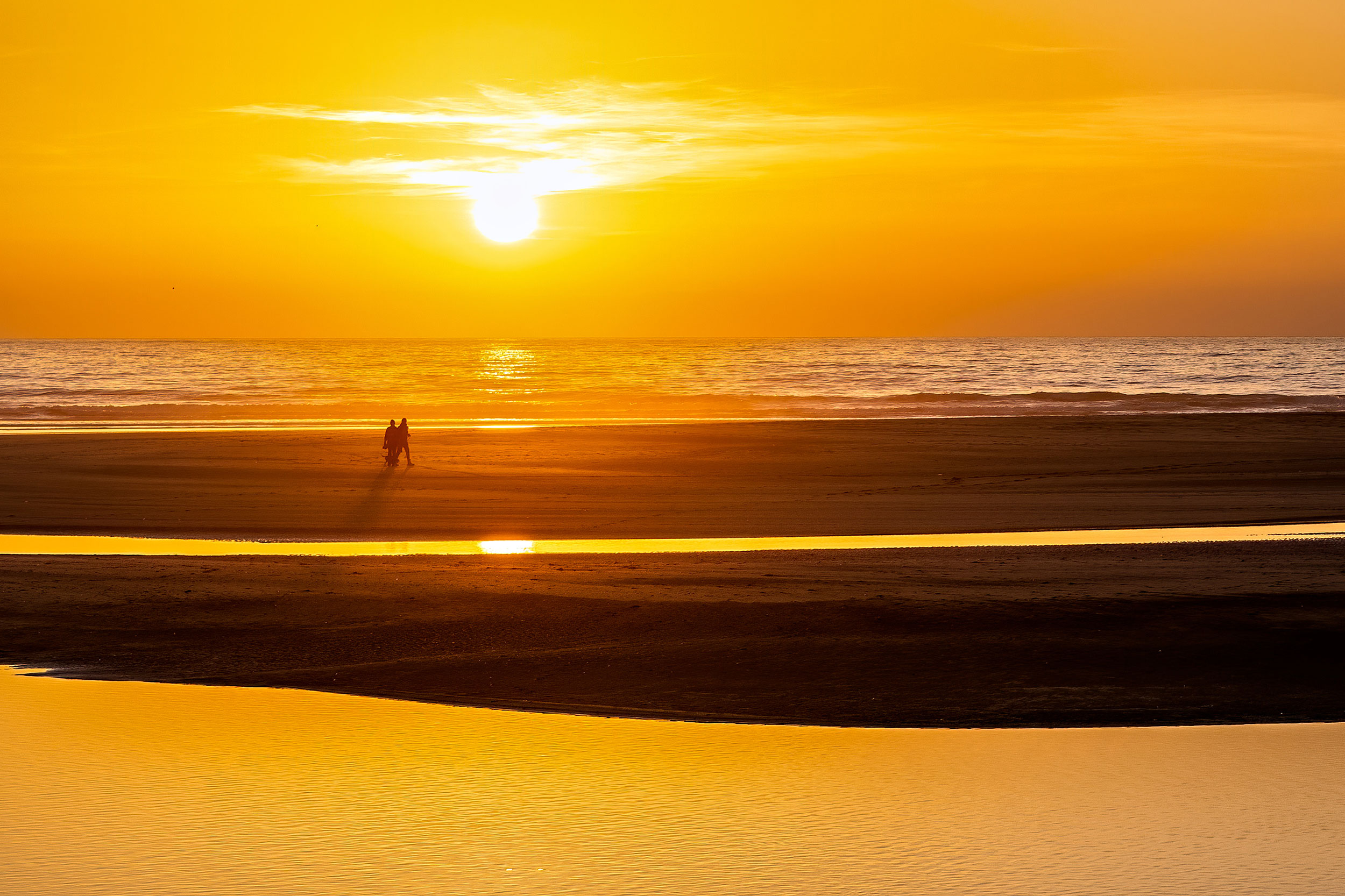 Solnedgang ved Costa de la Luz