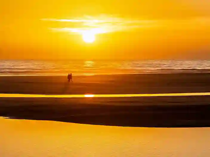 Solnedgang ved Costa de la Luz