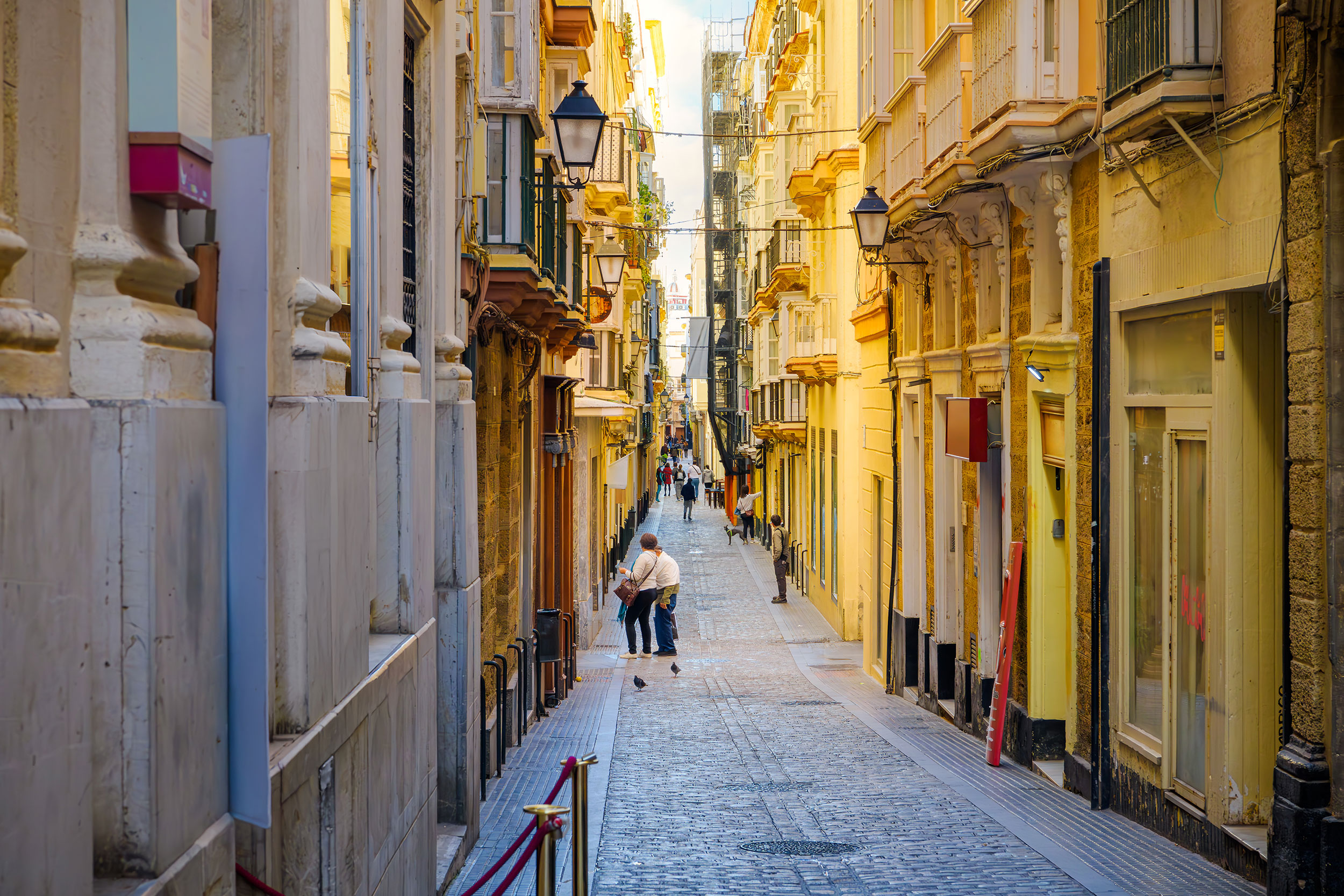 Gade i Cádiz' historiske centrum