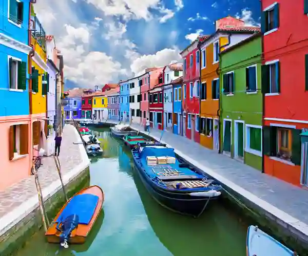 Fra øen Burano i den venezianske lagune