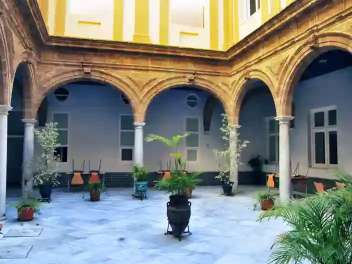 Universitetspatio i Cádiz
