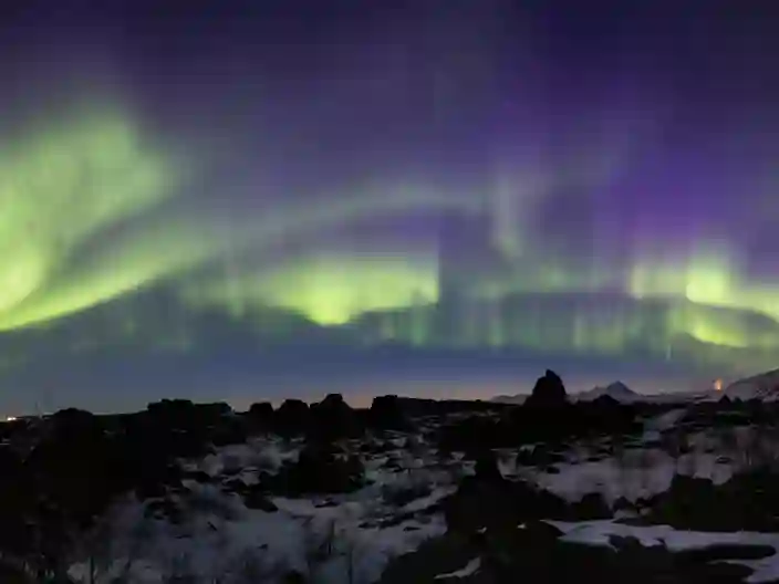 Nordlys på Island