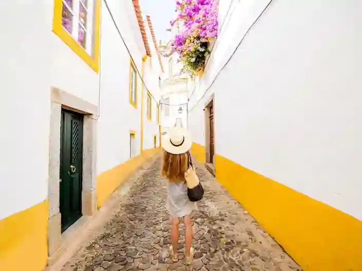 De hyggelige gader i Evora