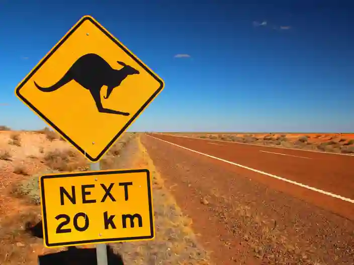 Vejskilt i Australien