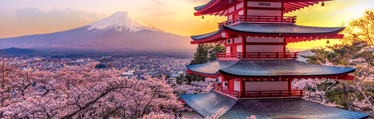 Udsigt til Mount Fuji