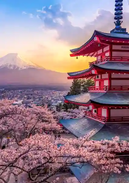 Udsigt til Mount Fuji