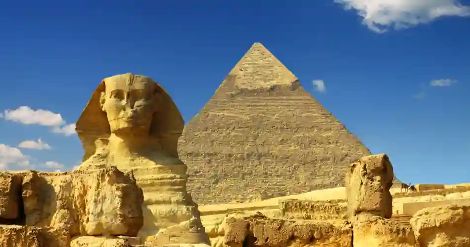 Sfinxen och pyramiderna i Giza