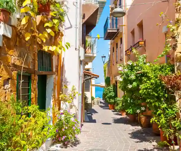 Hyggelig gade i Chania