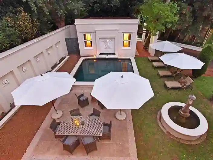 Trädgård på Stellenbosch Manor