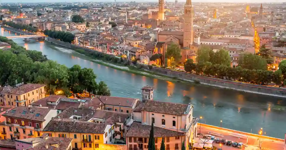 Udsigt over Verona og Adige-floden