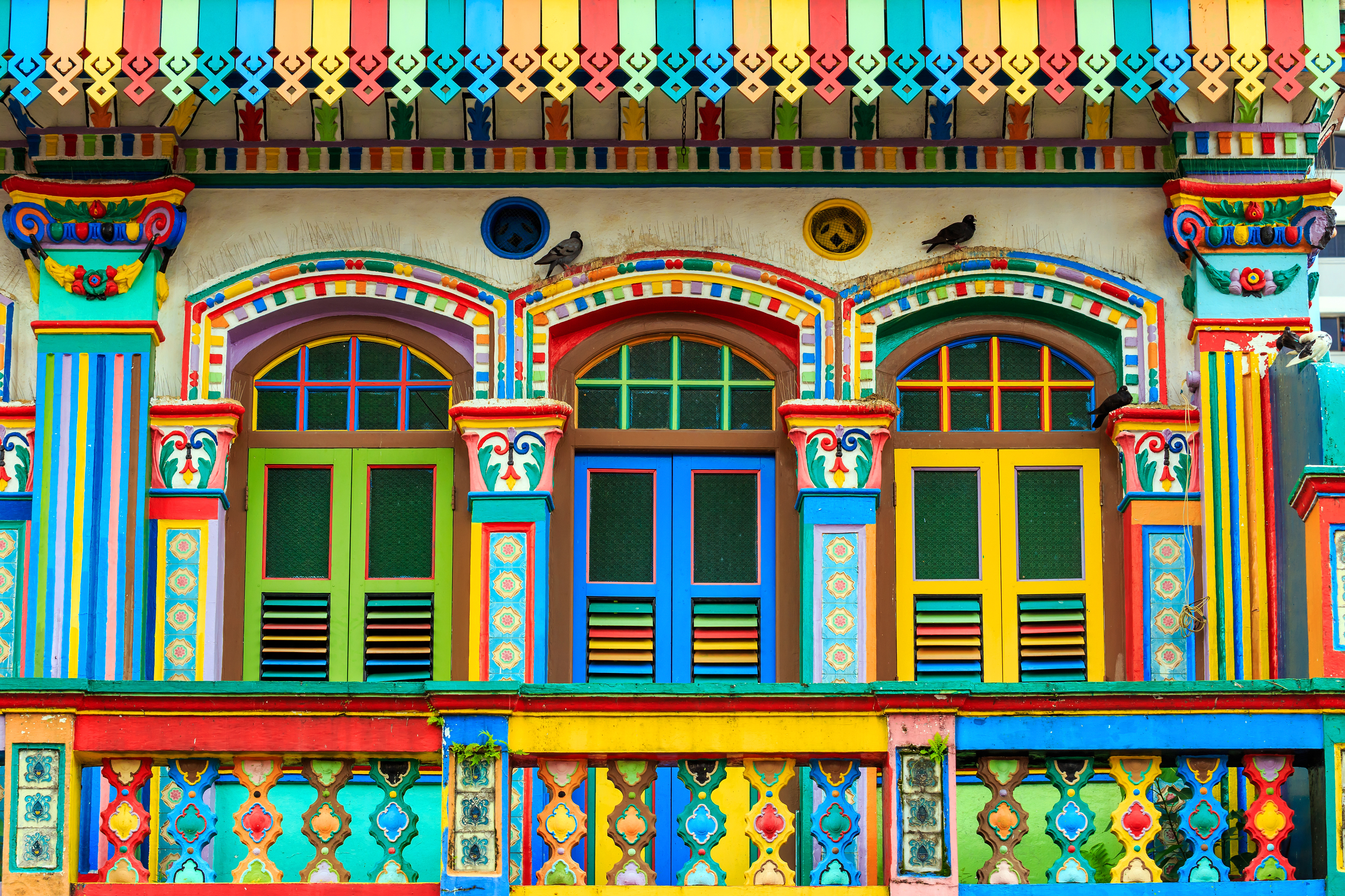 Farverig Facade I Little India