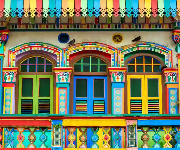 Farverig Facade I Little India