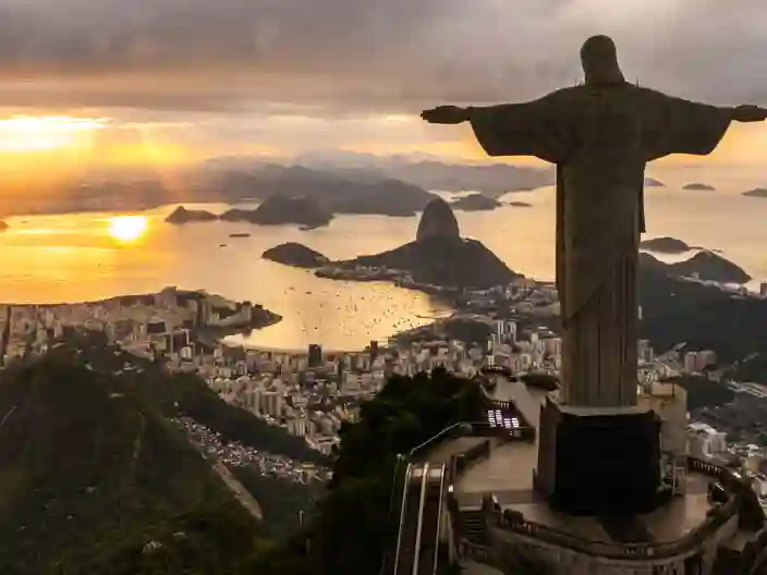 Statue Af Jesus Kristus I Rio De Janeiro