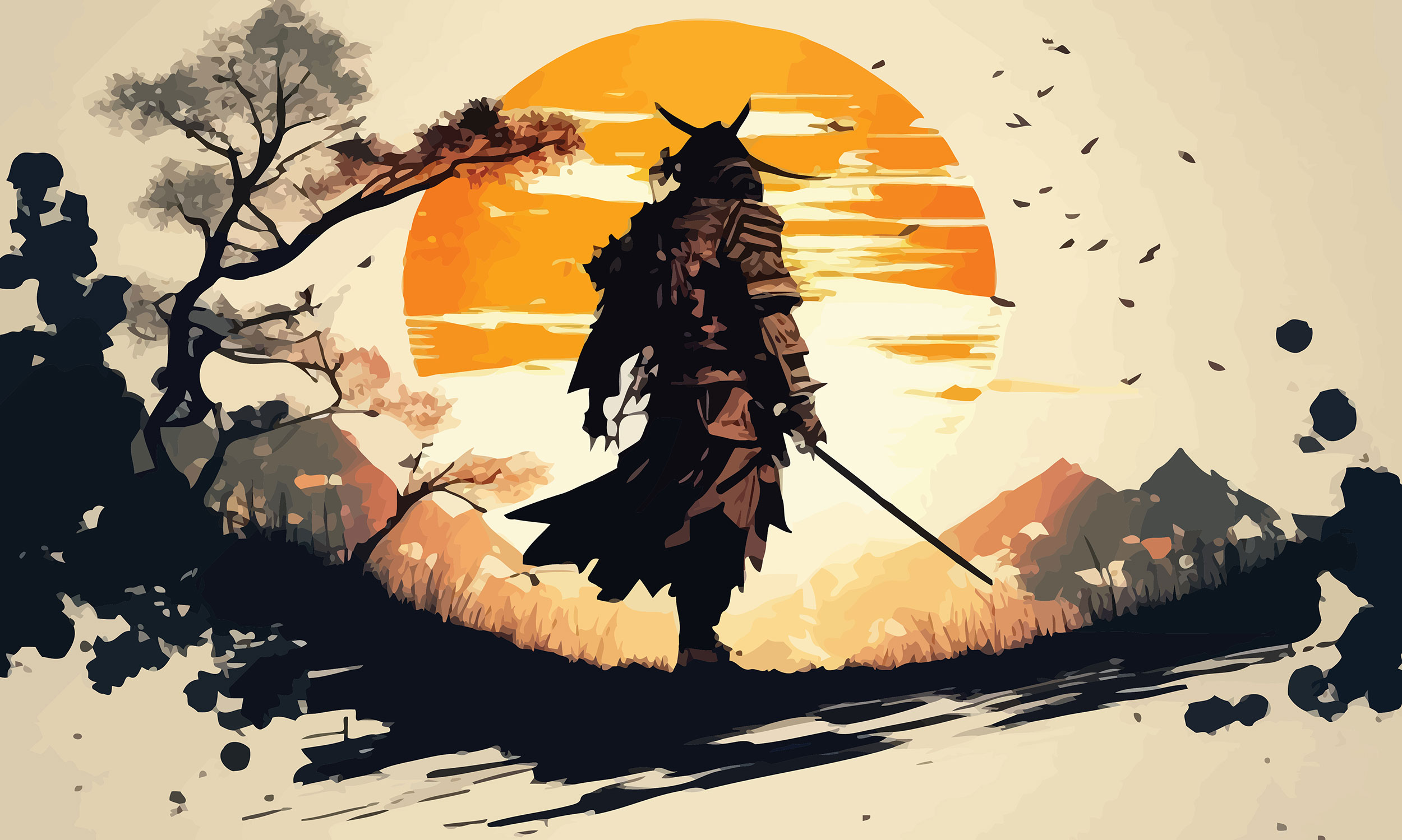 Samurai mod solnedgangen