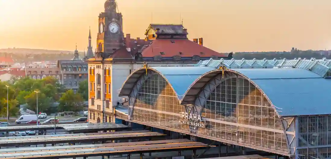 Hovedbanegården Hlavni Nadrazi i Prag