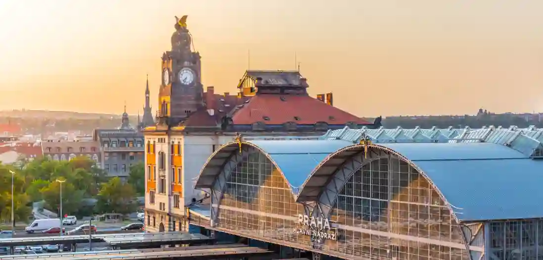Hovedbanegården Hlavni Nadrazi i Prag