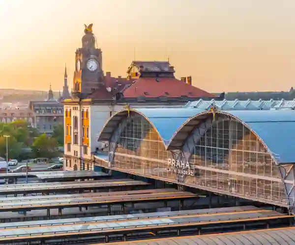 Hovedbanegården Hlavni Nadrazi i Prag