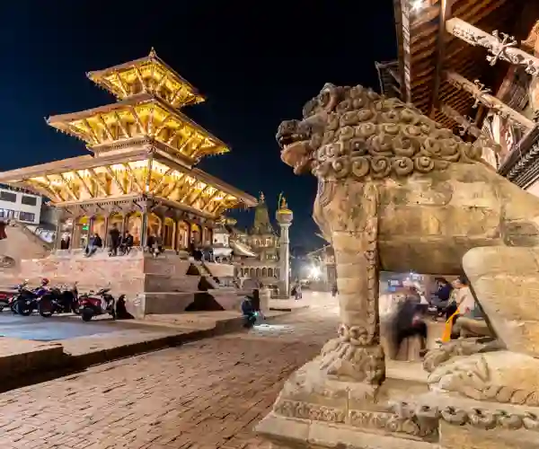Durbar torg i Patan i Katmandu