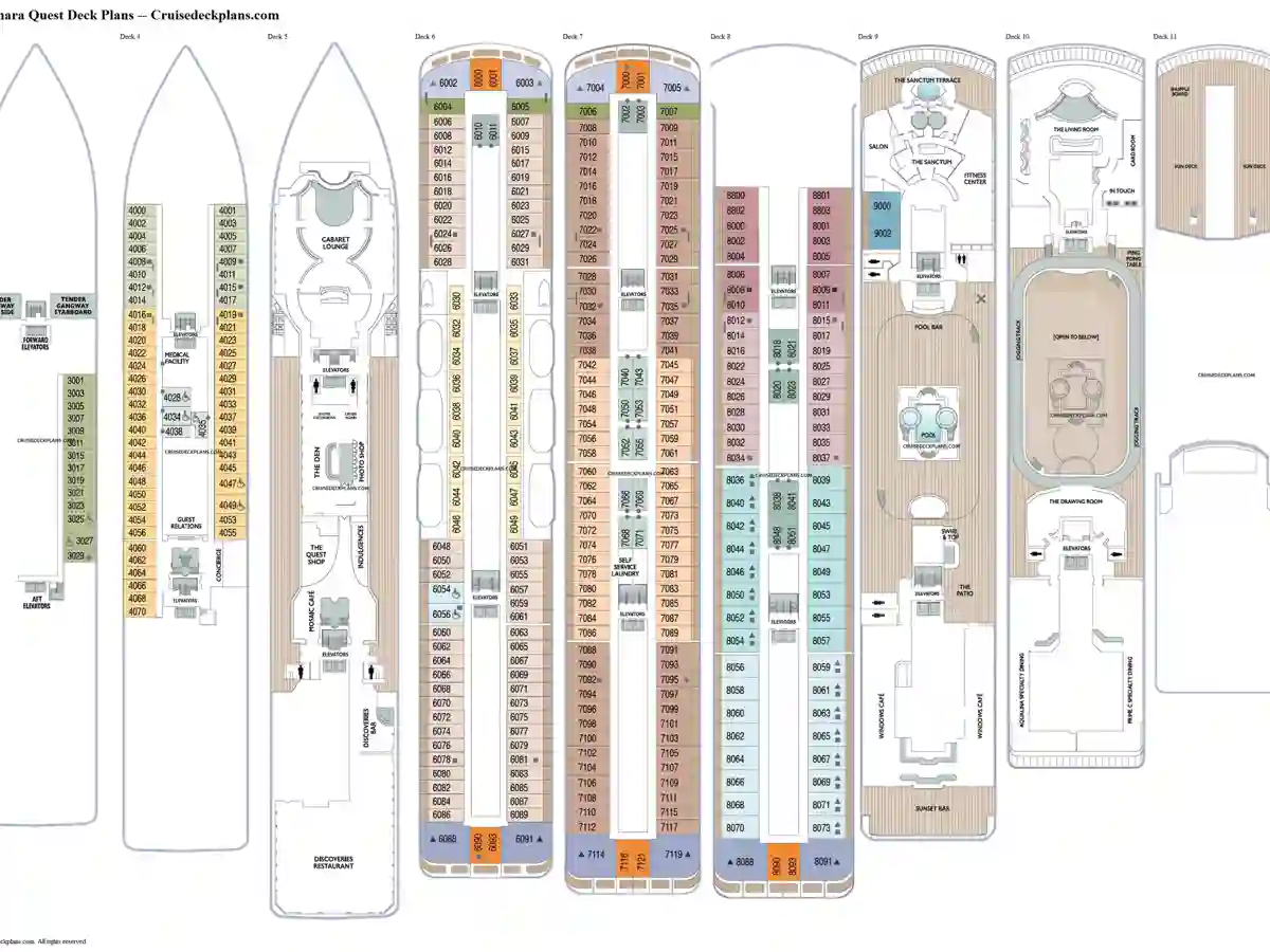 Däckplan Azamara Quest