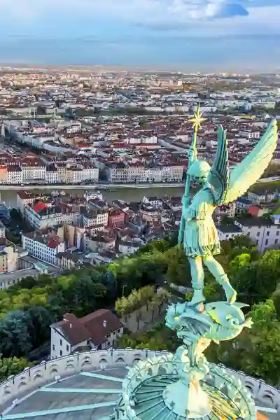 Vy över Lyon från Fourviere