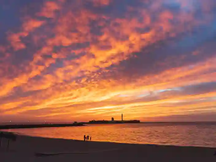 Solnedgang ved San Sebastián-slottet