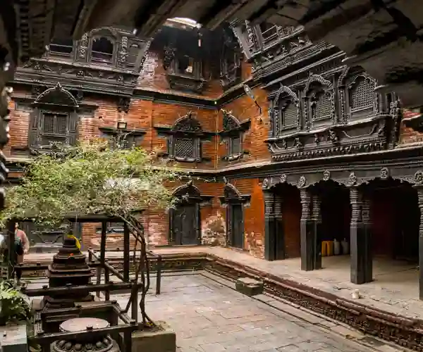 Den levende gudinnes hus i Katmandu