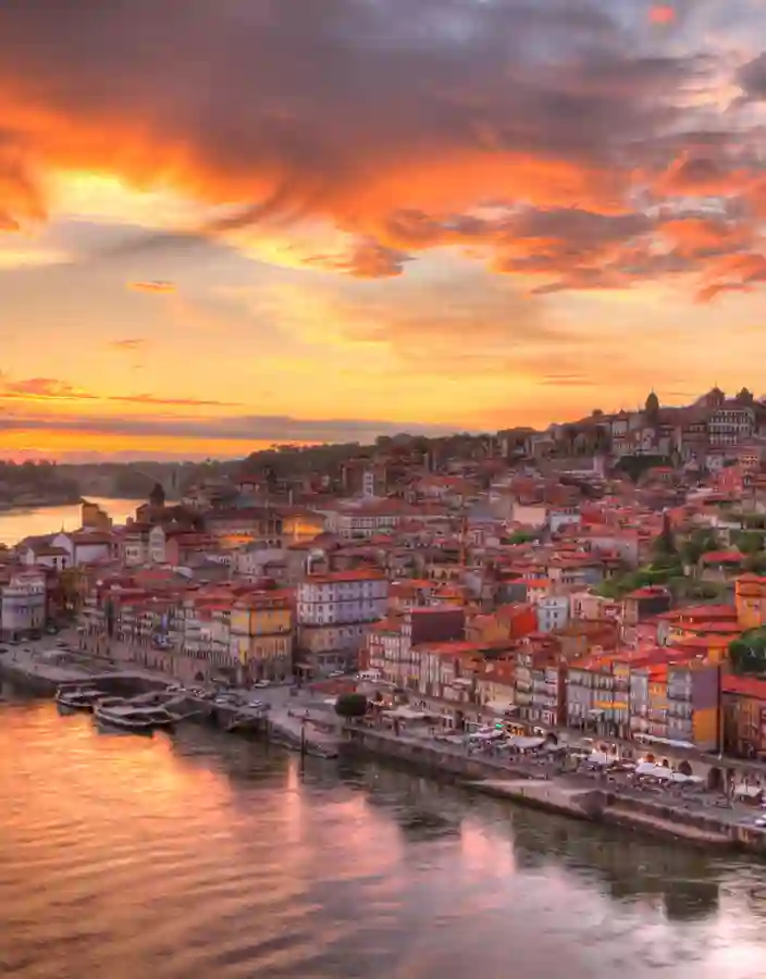 Solnedgång över Porto