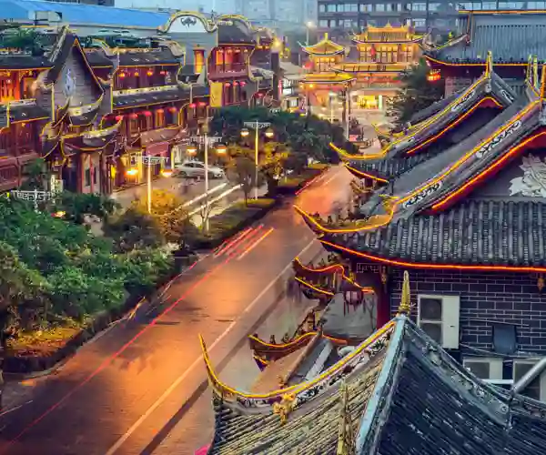 Gamlebyen i Chengdu
