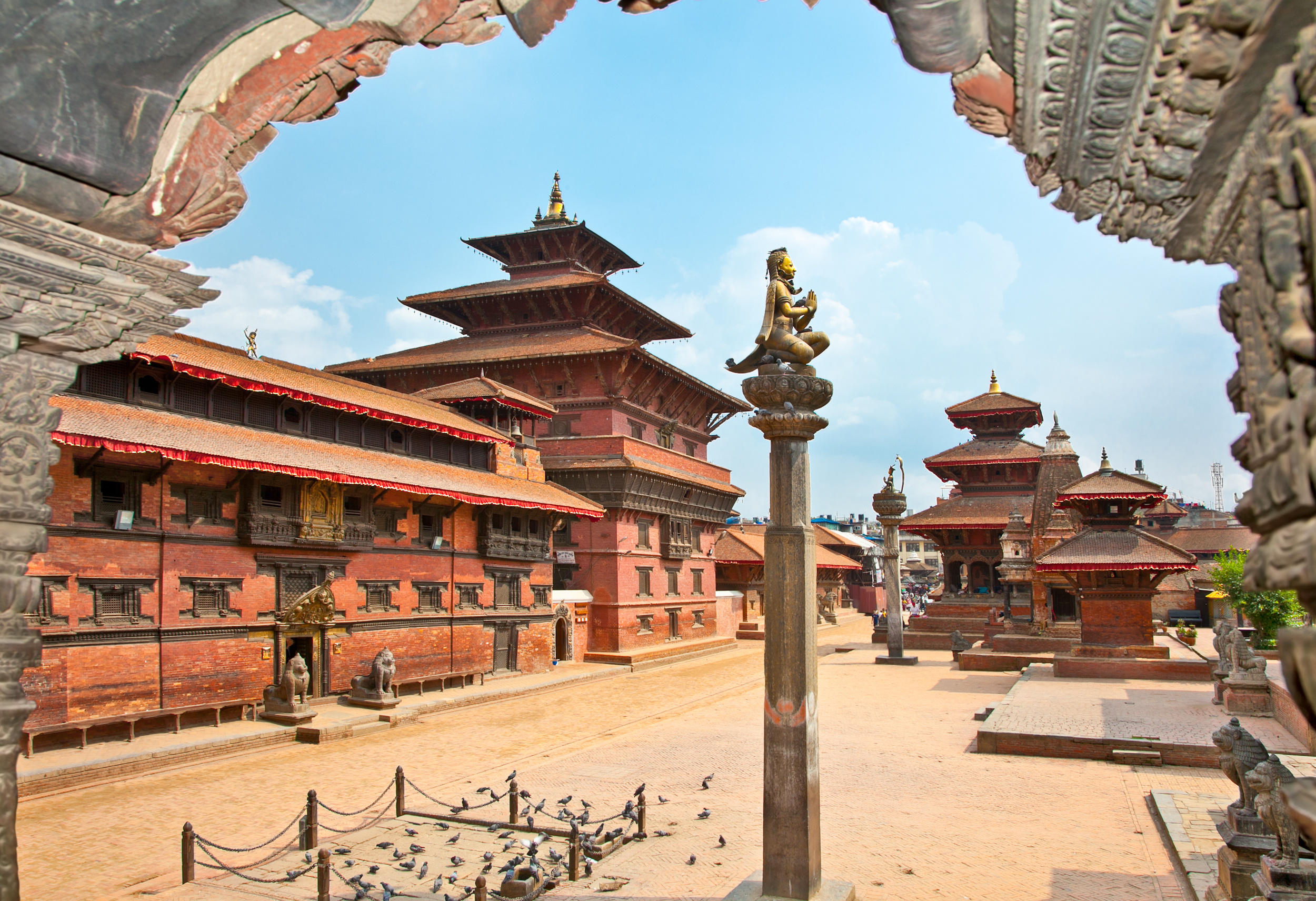 Durbar torg i Patan i Katmandu