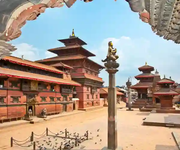 Durbar torg i Patan i Katmandu