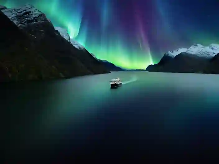 Norrsken över Havilas fartyg