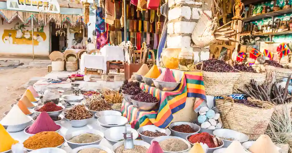 Kryddor på marknaden