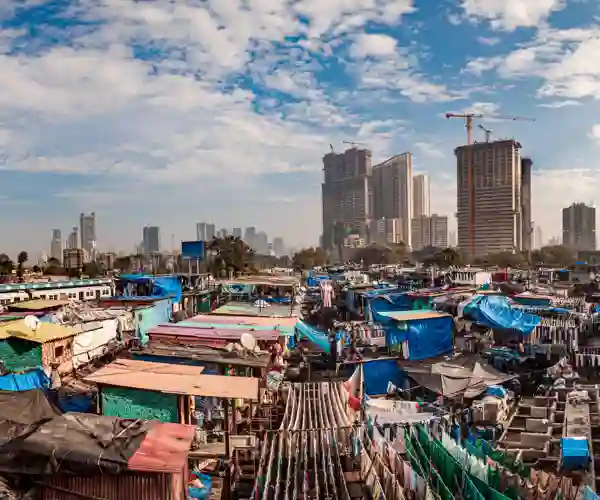 Slumstrøkene i Mumbai