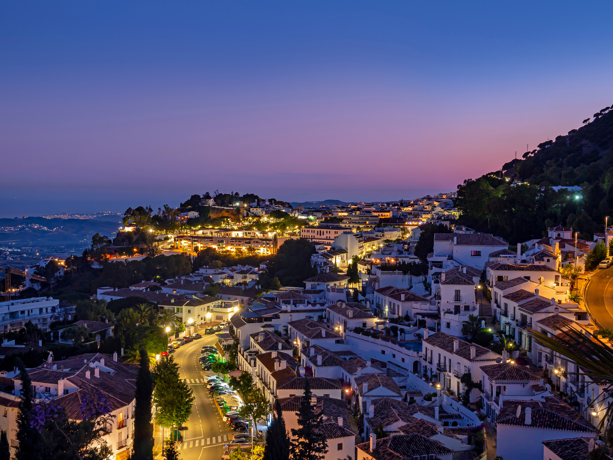 Aftenudsigt over Mijas