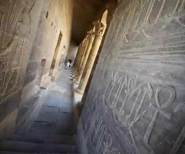 Egyptiske hieroglyffer i Philea-tempelet