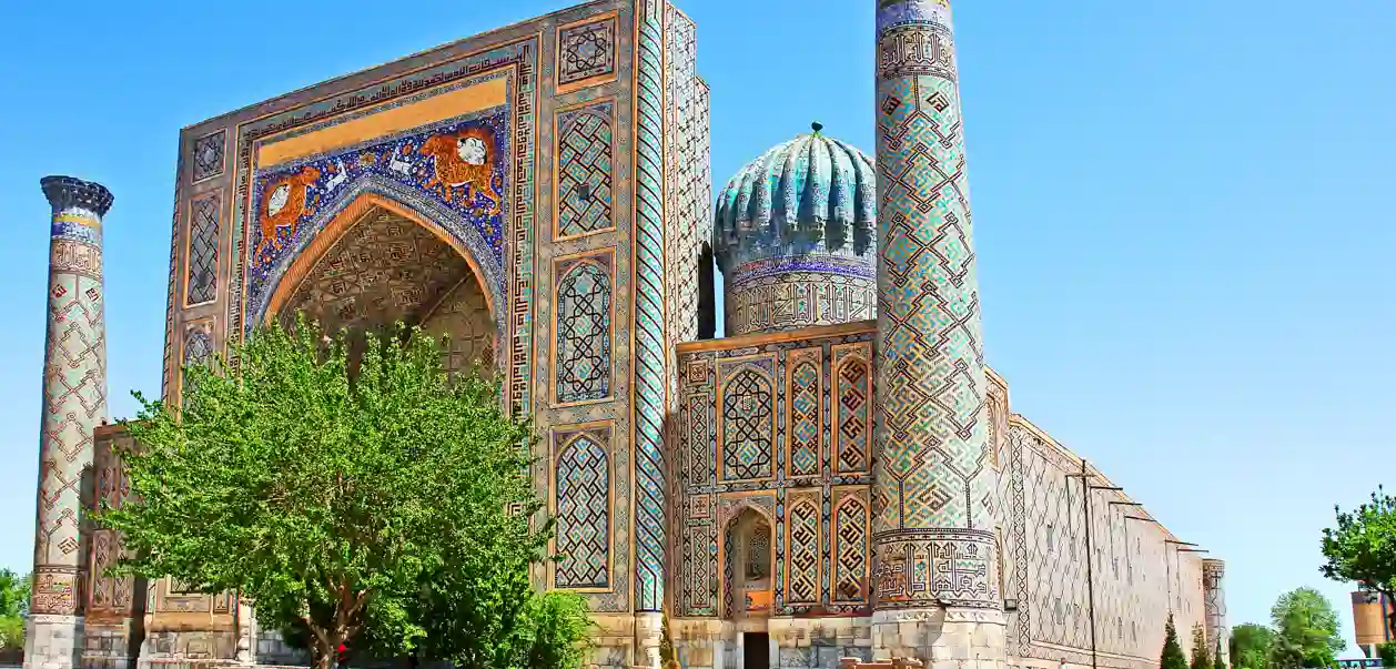 Fra Registan-plassen i Samarkand