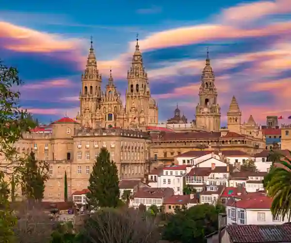 Aftenstemning i Santiago de Compostela