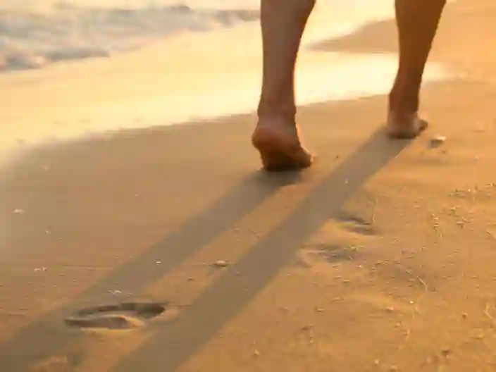 Promenad på stranden