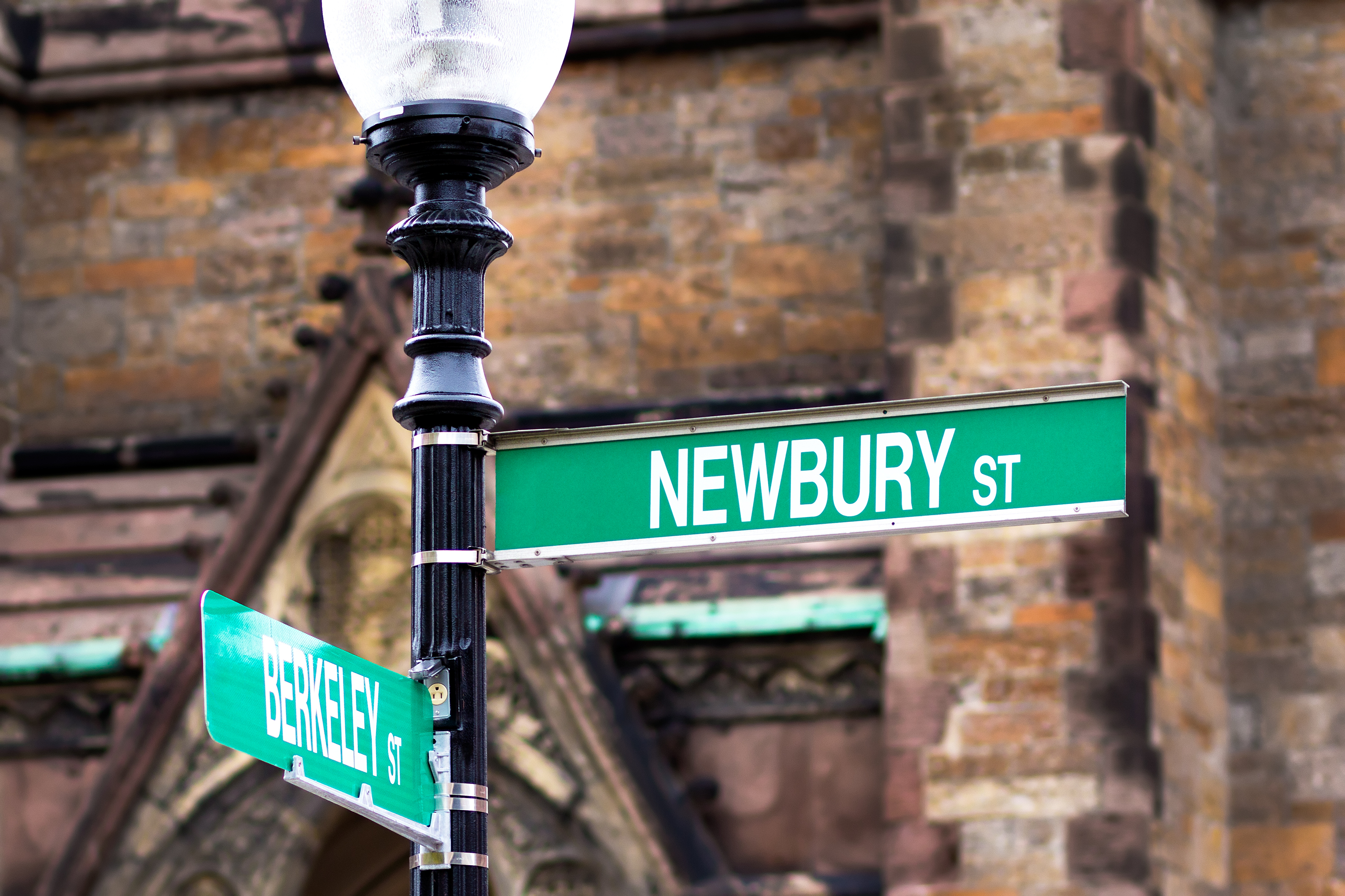 Newbury Street Sign In Boston, Massachusetts, USA