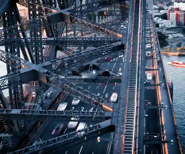 Tæt på Sydney Harbour Bridge