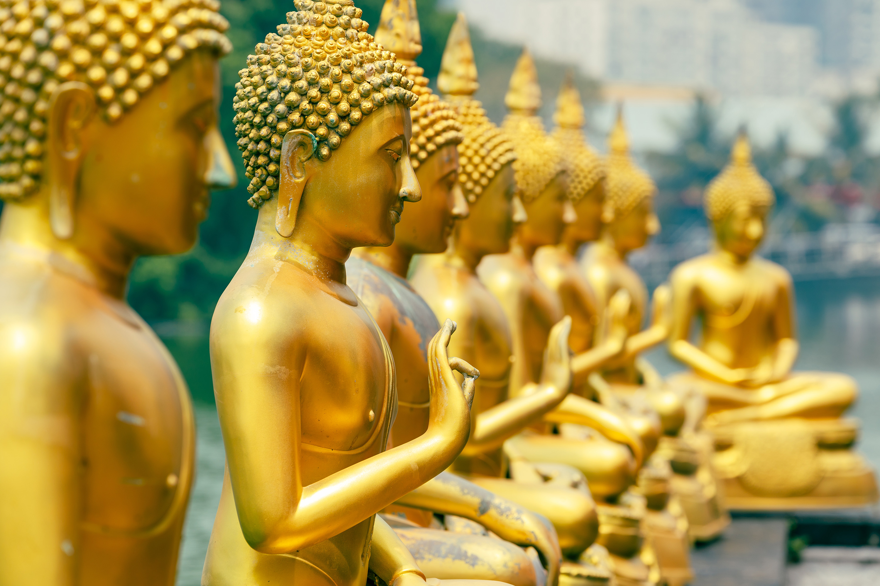 Buddastatuer i Seema Malaka tempel