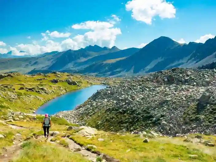 Pyrenæernes Pessons Bjerge Og Sø