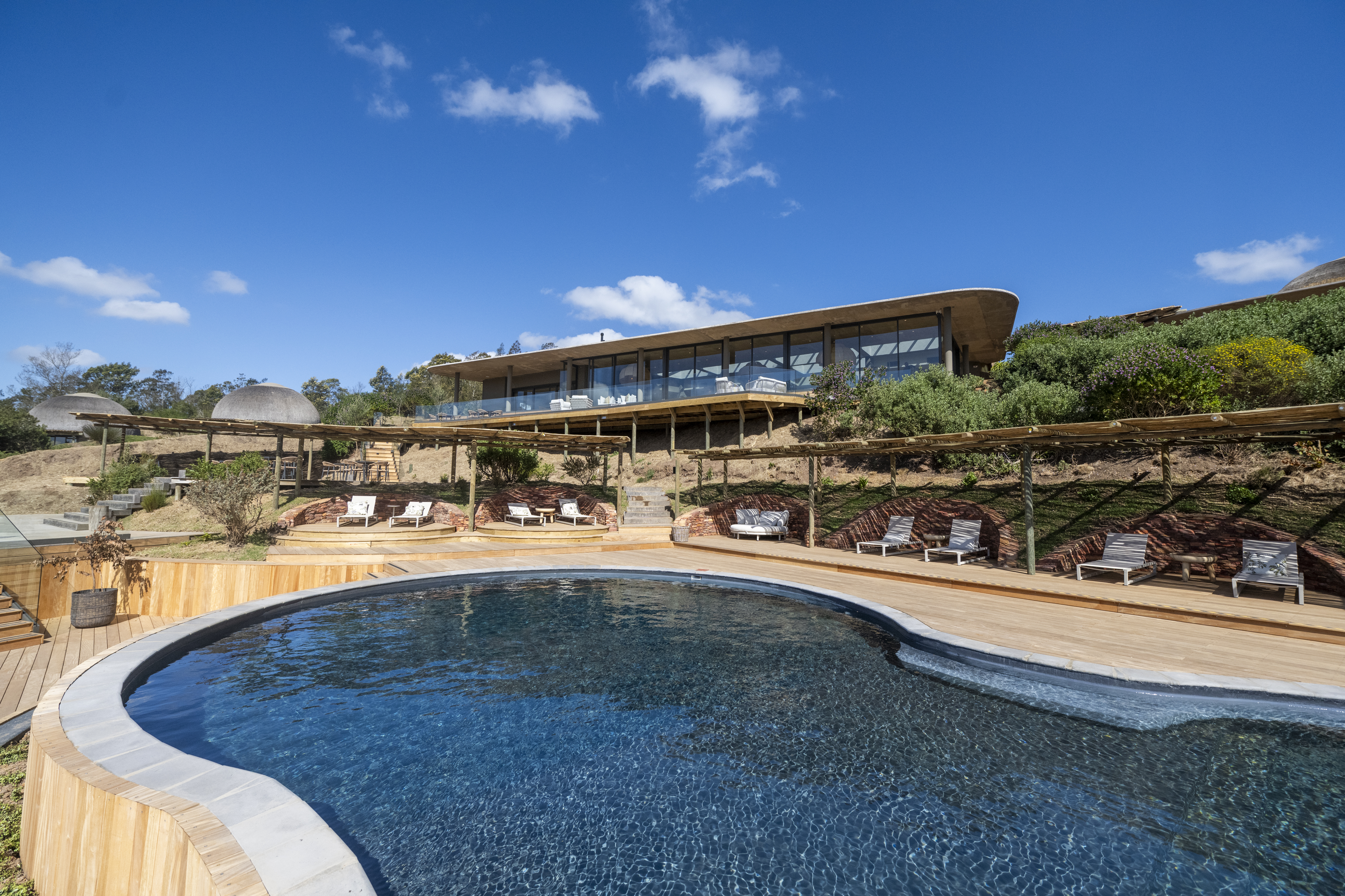 Pool på Kwena Lodge