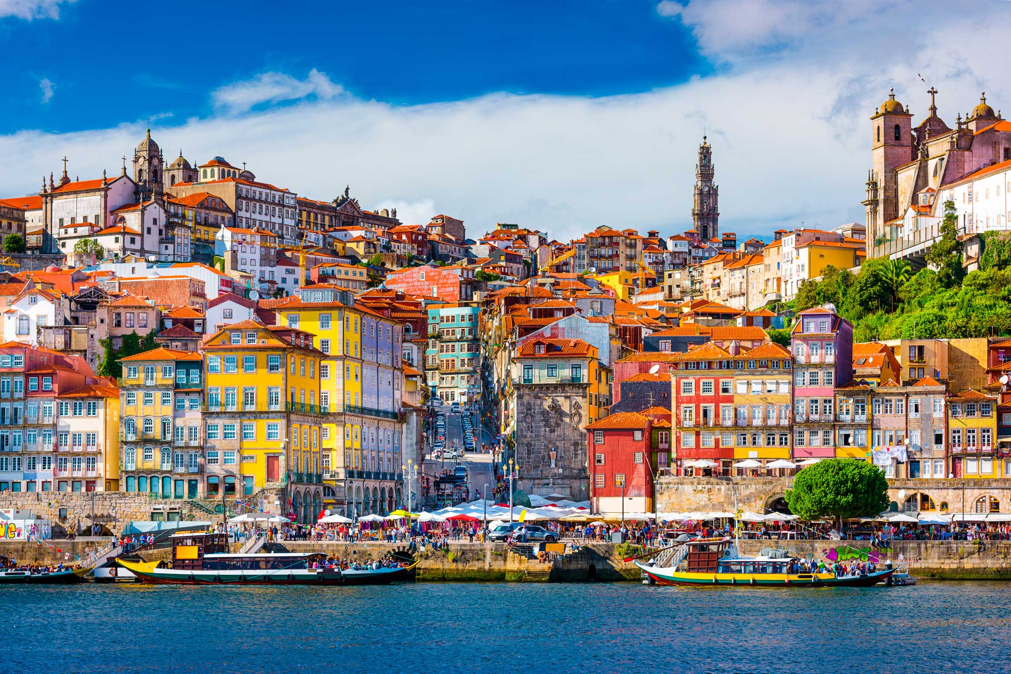 Bydelen Ribeira i Porto
