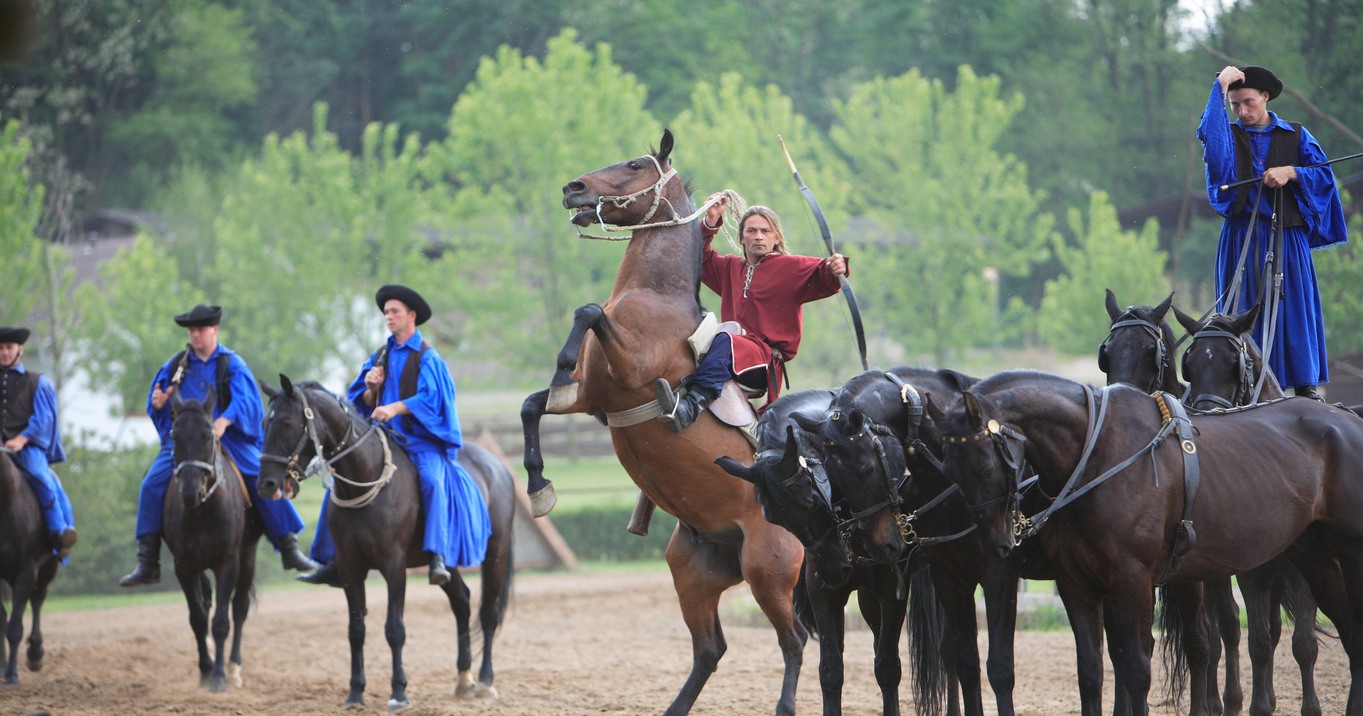 Puztaen - optræden af veltrænede ungarske heste og dristige ryttere.