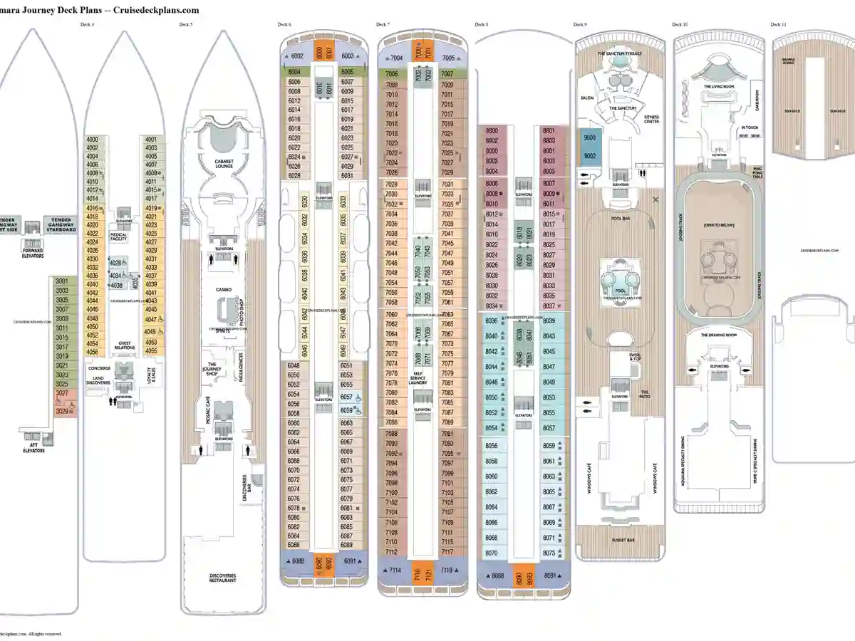 Däckplan Azamara Journey