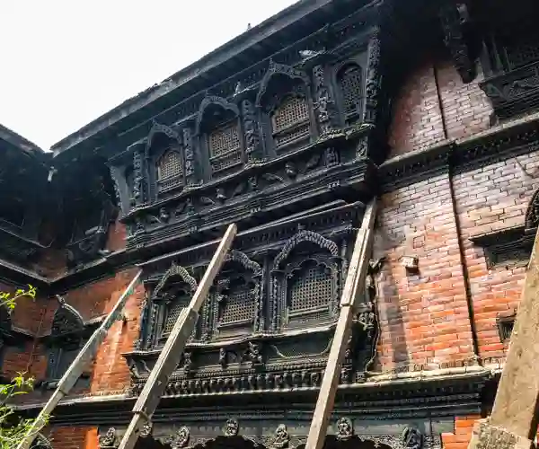 Den levende gudinnes hus i Katmandu