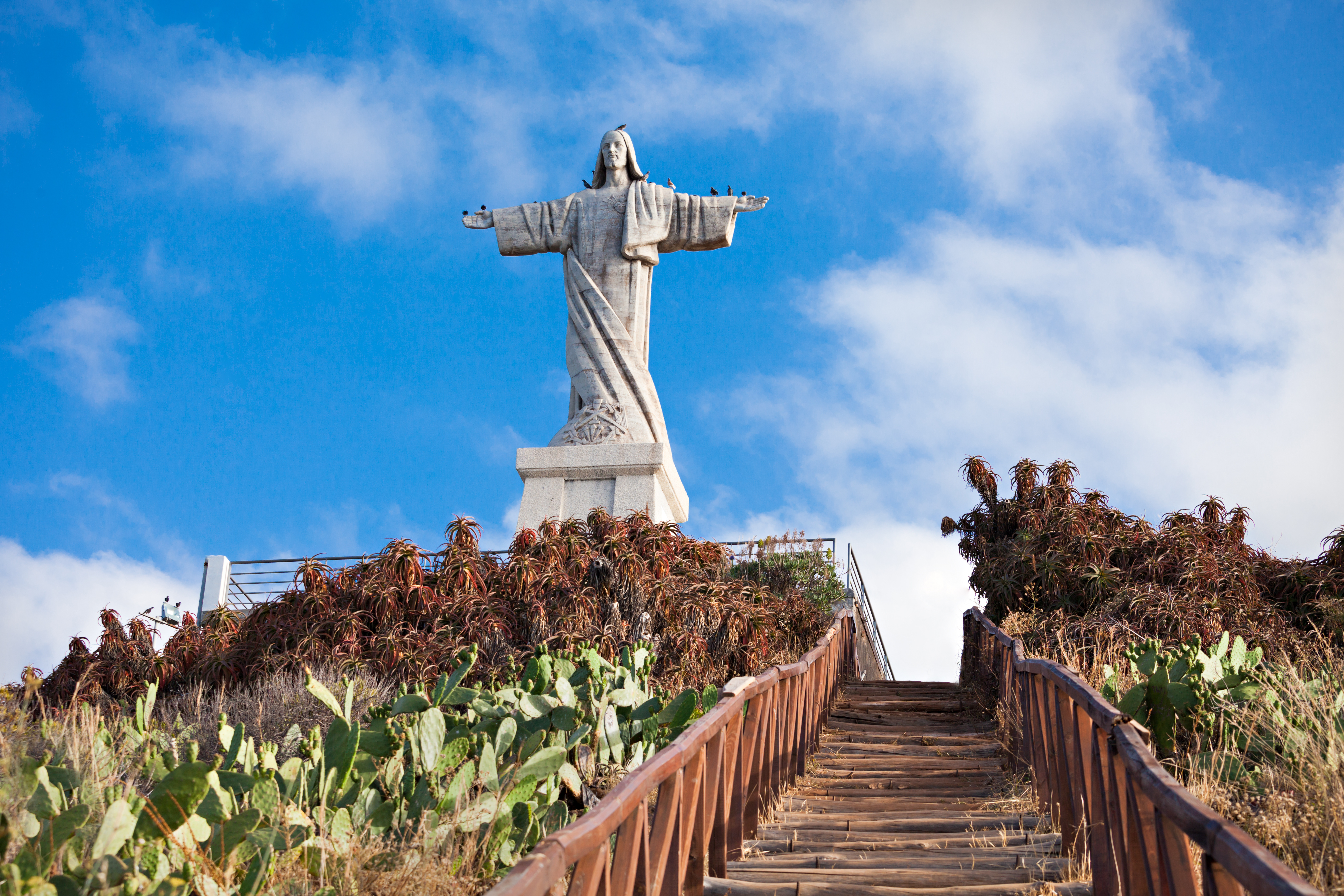 Kristus Konge Statuen På Øen Madeira