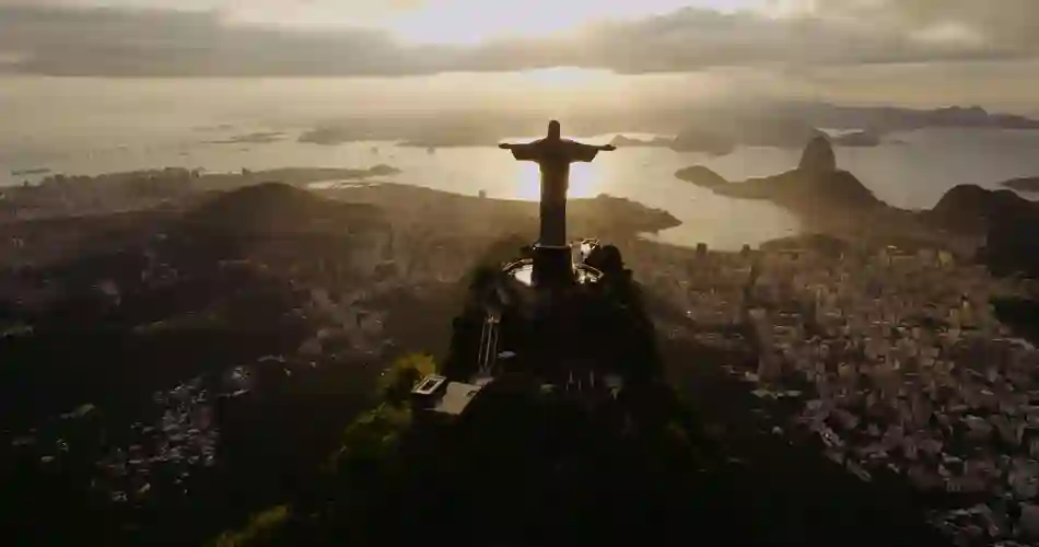 Statue Af Jesus Kristus I Rio De Janeiro